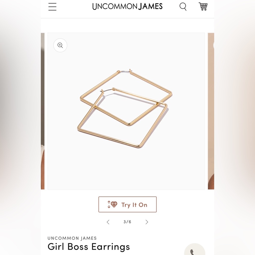 Uncommon James Girl Boss earrings in rose gold